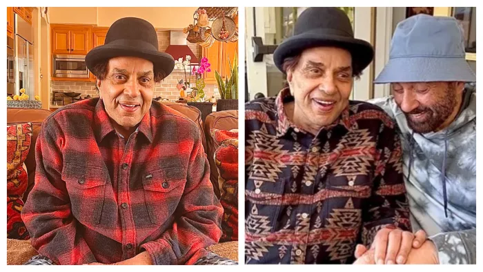 Dharmendra with Sunny Deol. Photo Credit: Dharmendra X (Twitter)