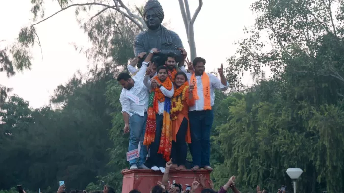 डीयू में फिर बजा एबीवीपी का डंका,