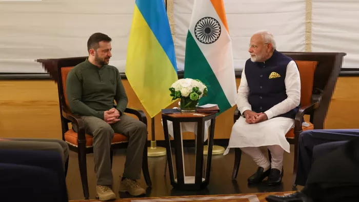 पीएम मोदी ने यूक्रेन के राष्ट्रपति जेलेंस्की से की मुलाकात