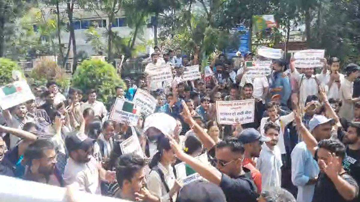 uttarkashi youth protest uttarakhand exam paper leak demand cbi inquiry