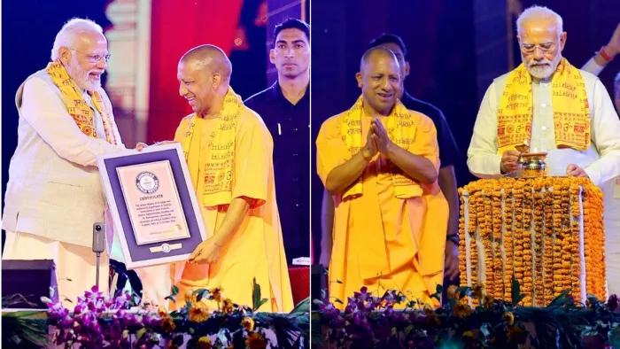 World Record in Ayodhya Deepotsav 2022: प्रधानमंत्री नरेन्द्र मोदी -मुख्यमंत्री योगी आदित्यनाथ