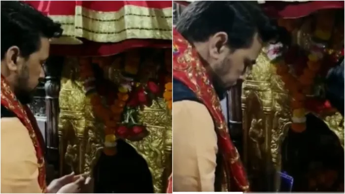 अनुराग ठाकुर ने विजयादशमी' पर ज्वाला जी मंदिर में की पूजा-अर्चना