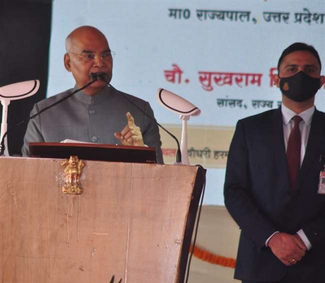 कानपुर में राष्ट्रपति ने हरमोहन सिंह यादव को याद किया।