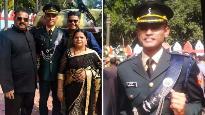 राजौरी में बलिदान हुए कैप्टन शुभम गुप्ता, अपने परिवार के साथ।