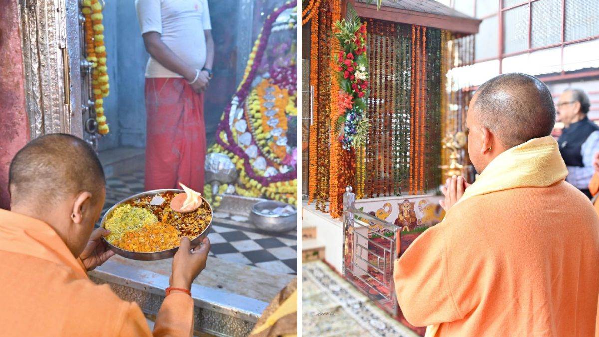 सीएम योगी ने रामलला और हनुमानगढ़ी दरबार में टेका माथा, राम मंदिर निर्माण की  प्रगति के बारे में ली जानकारी - cm yogi adityanath worship at ram mandir  and hanuman garhi ...