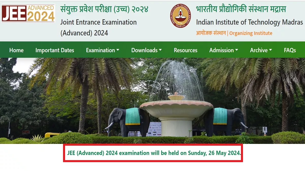 JEE Advanced 2024: 26 मई को आयोजित होगा जेईई एडवांस, IIT मद्रास ने जारी किया Schedule, आवेदन इस डेट से