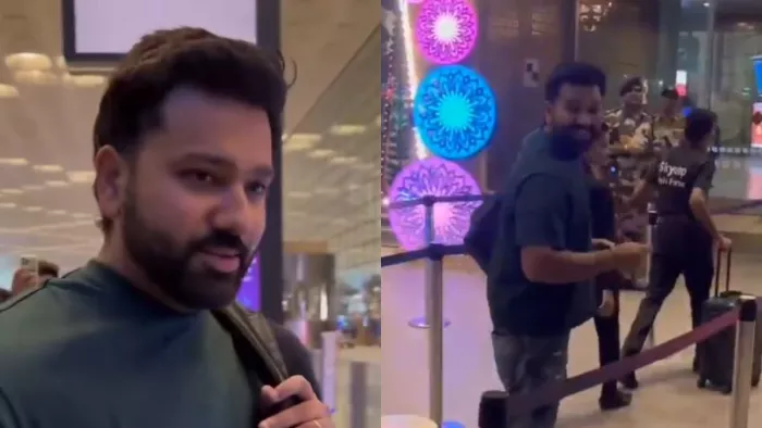 रोहित शर्मा ने मुंबई एयरपोर्ट पर की स्पेशल मीटिंग