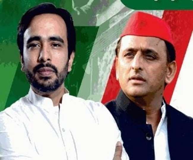 जनसमूह ने अखिलेश यादव और जयंत चौधरी को राम-लक्ष्मण की जोड़ी बताया।