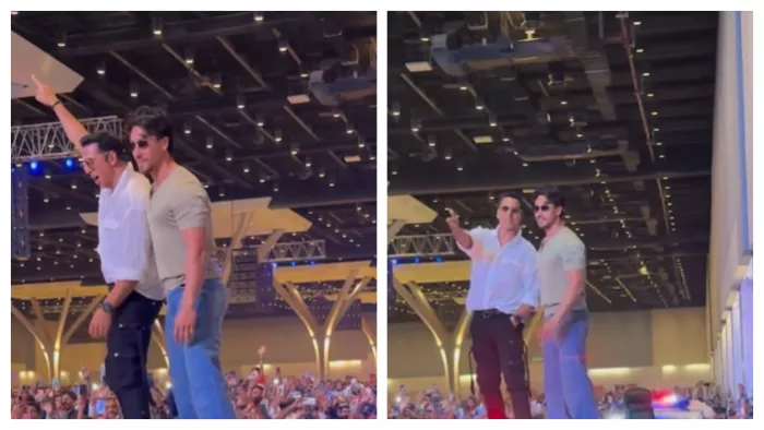 Akshay Kumar and Tiger Shroff make entry on Police Van