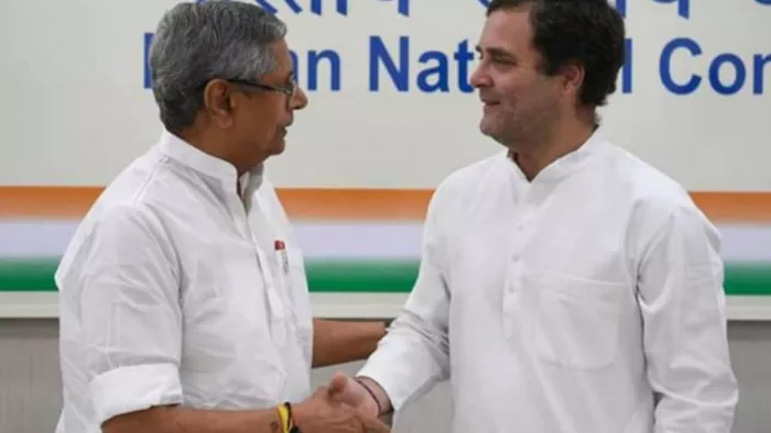 बिहार कांग्रेस प्रभारी व राहुल गांधी। (ट्वीटर फोटो)