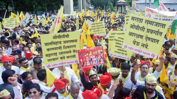 मराठा आंदोलन की मांग कर रहे कार्यकर्ता। (फाइल फोटो)