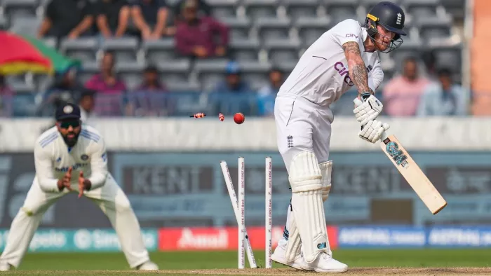 Ben Stokes wicket Video, बुमराह ने बेन स्टोक्स को किया क्लीन बोल्ड। फोटो- एपी