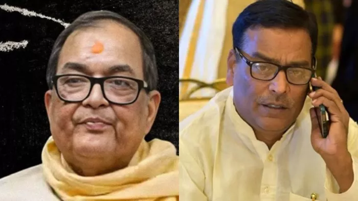 आचार्य किशोर कुणाल और भीम सिंह भवेश (जागरण)