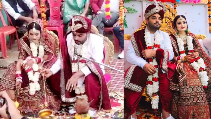 अपनी शादी की रस्मों के दौरान विवेक।