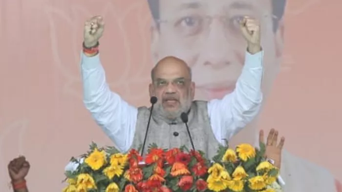 'जोर से बोलिए भारत माता की जय', अमित शाह ने लगवाए नारे, 'जंगलराज' को लेकर निशाने पर रहे नीतीश कुमार