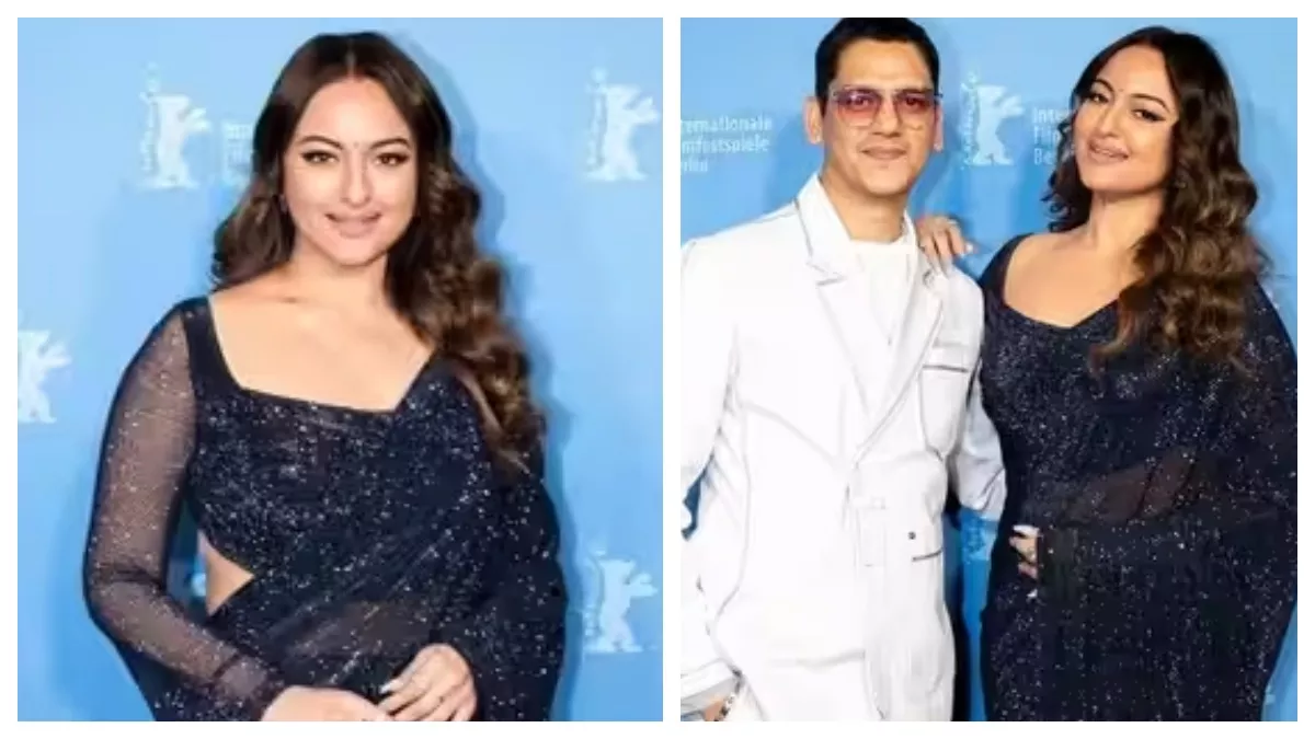 Berlin International Film Festival Sonakshi Sinha stuns in Thigh slit saree