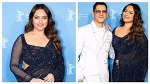 Berlin International Film Festival Sonakshi Sinha stuns in Thigh slit saree