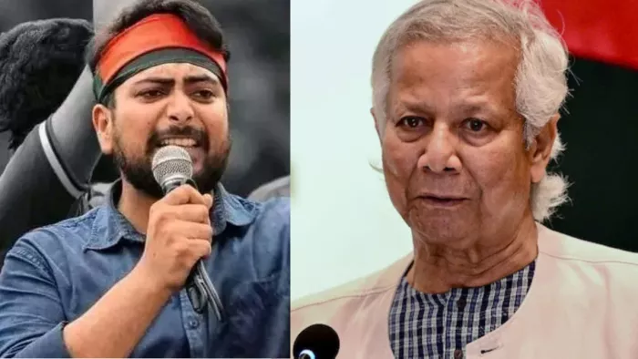 छात्र नेता नाहिद इस्लाम के साथ मुहम्मद यूनुस (File Photo)