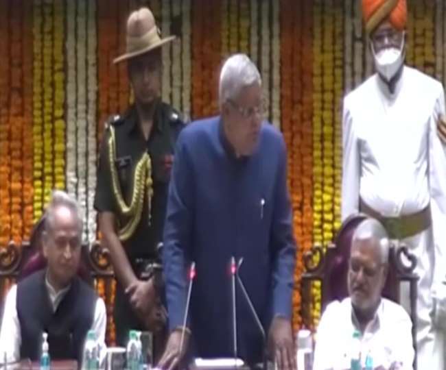 राजस्थान विधानसभा में जगदीप धनखड़ बोले, मैं प्रो एक्टिव नहीं कापी बुक गवर्नर हूं। फोटो एएनआइ।