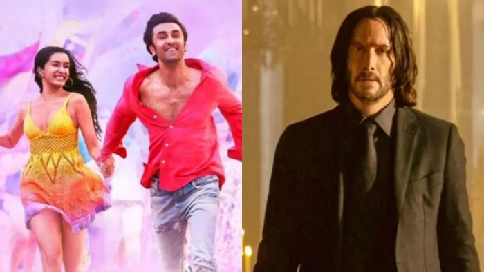 File Photo of Ranbir Kapoor and Shraddha Kapoor from TJMM (Right) and Kiyanu Reeves from John Wick 4 (Left)