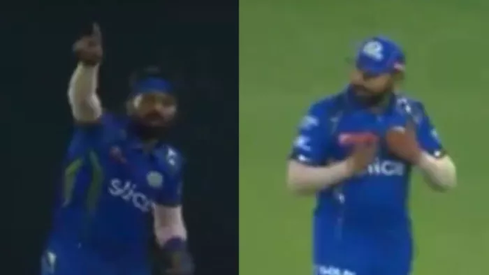 GT vs MI: हार्दिक पांड्या का रोहित शर्मा से बर्ताव तो देखिए।