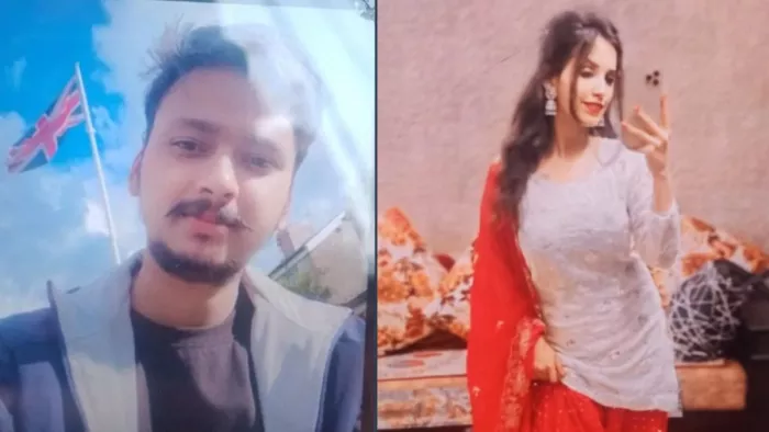 मृतक सौरभ राजपूत, हत्या करने वाली पत्नी मुस्कान।