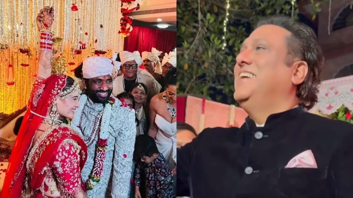 लड़ाई की अटकलों के बीच भांजी Arti Singh को आशीर्वाद देने पहुंचे मामा Govinda,  लाल जोड़े में नजर आईं एक्ट्रेस - Mama Govinda attended niece Arti Singh and  Dipak Chauhan wedding Video