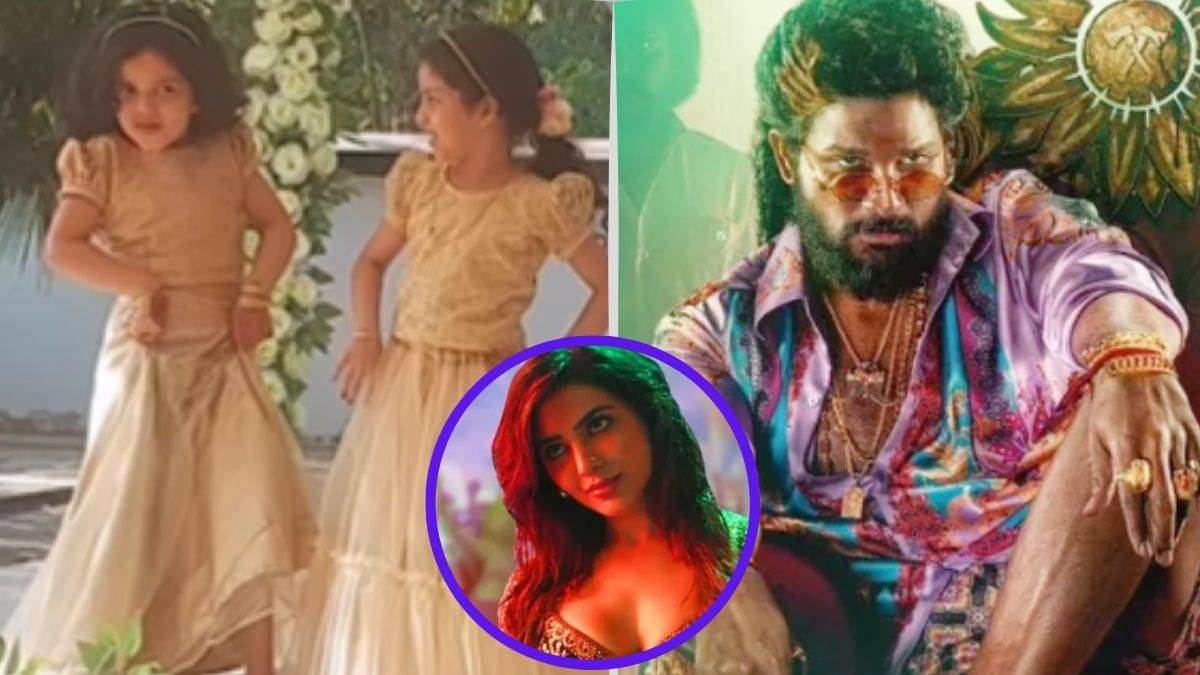 pushpa 2 little girl video viral on samantha ruth prabhu and allu arjun pushpa the rise song oo antava watch