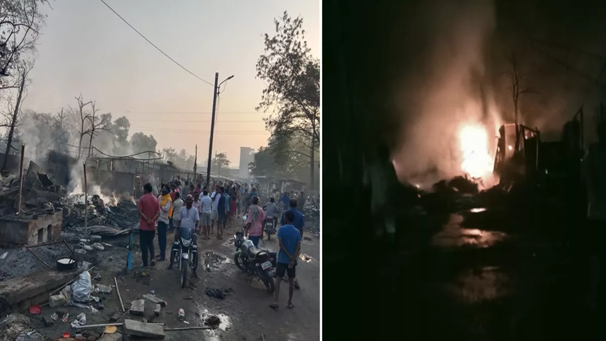 Jharkhand: बोकारो रेलवे स्टेशन के पास लगी भीषण आग, 17 दुकानें जलकर राख