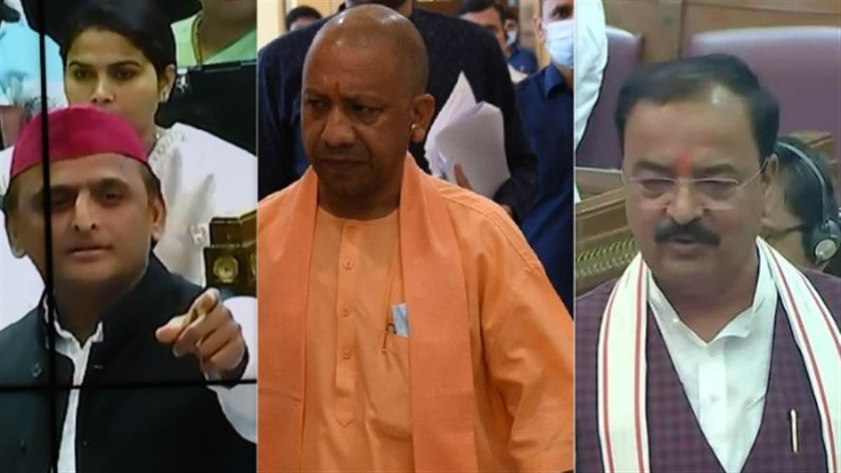 यूपी विधानसभा में पूर्व सीएम अखिलेश यादव और उप मुख्यमंत्री केशव प्रसाद मौर्य के बीच कहासुनी।