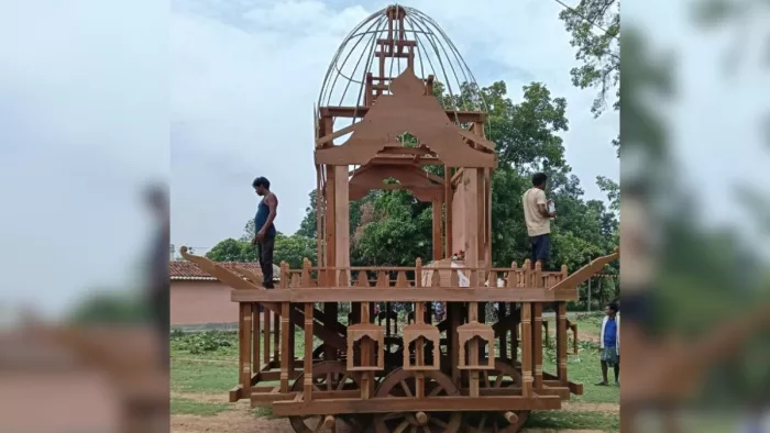 नये रथ पर सवार हो कर गुंडिया मंदिर जायेंगे प्रभु जगन्नाथ। (जागरण)
