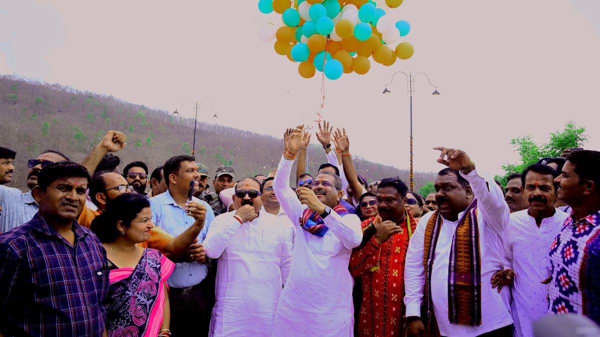 union minister inaugurated railway overbridge in sambalpur