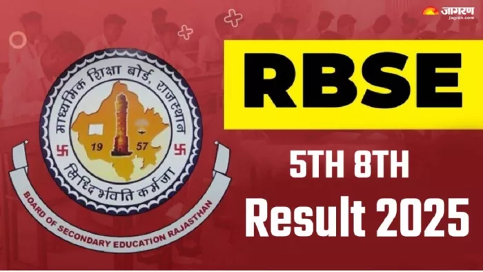 RBSE 8th Result 2025 जारी, यहां से करें चेक।