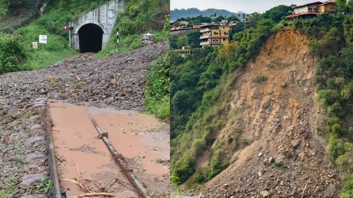 Solan News: हिमाचल में भारी बारिश और कई जगह भूस्खलन, कालका-शिमला रेल ट्रैक बंद