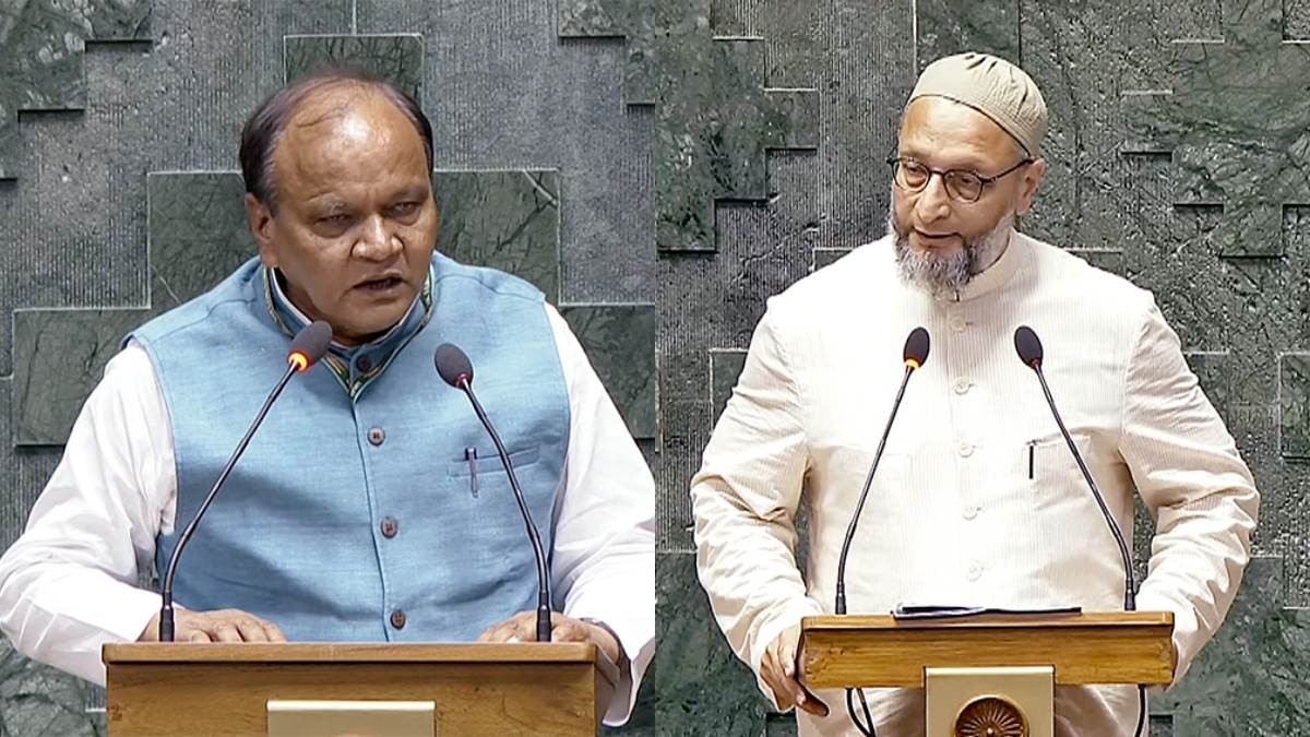 parliament session mp turned oath taking ceremony into political arena asaduddin owaisi raised slogan of jai palestine