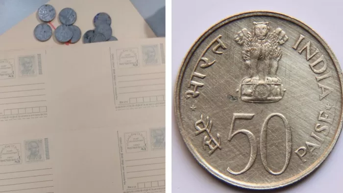 डाकघर में आज भी दौड़ रही अठन्नी, 50 पैसे में मिलता है पोस्टकार्ड। जागरण