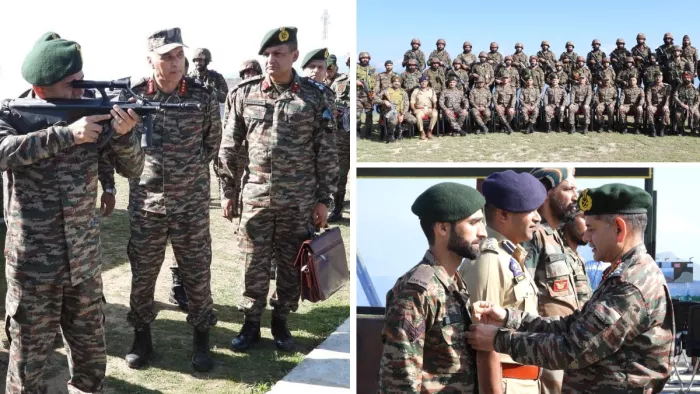 Srinagar News: जवानों के साथ सेना प्रमुख जनरल उपेन्द्र द्विवेदी