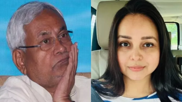 बिहार के CM नीतीश कुमार और राजद नेत्री रोहिणी आचार्य (फाइल फोटो)