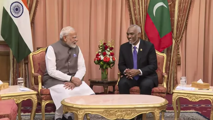 मालदीव दौरे पर पीएम मोदी (फोटो सोर्स- एएनआई)