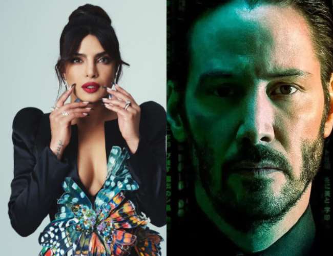 Priyanka Chopra Jonas and Keanu Reeves. Photo- Instagram