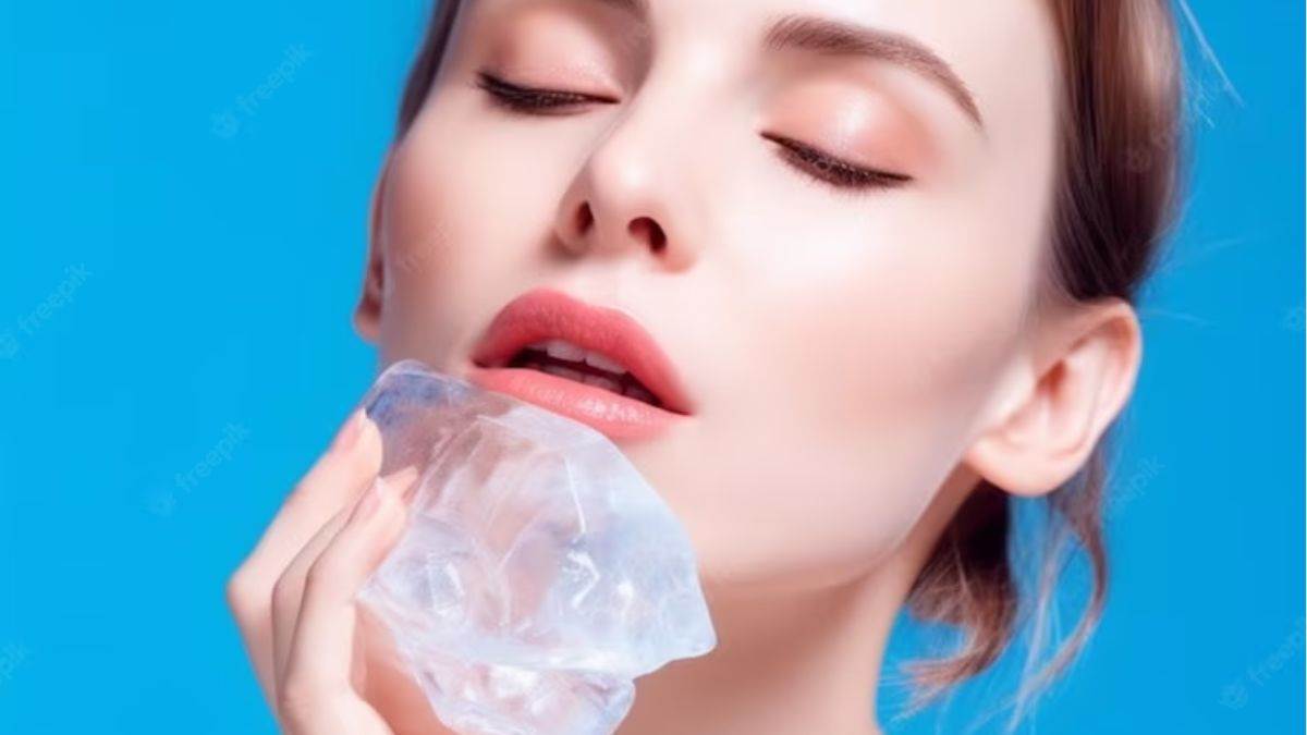 benefits of rubbing ice on face home remedies for glowing skin