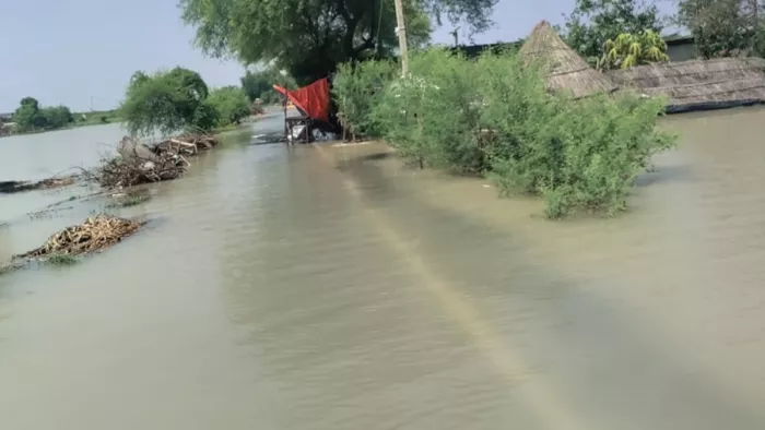 भागलपुर में बाढ़ के कहर से टूटा डायवर्जन (जागरण)