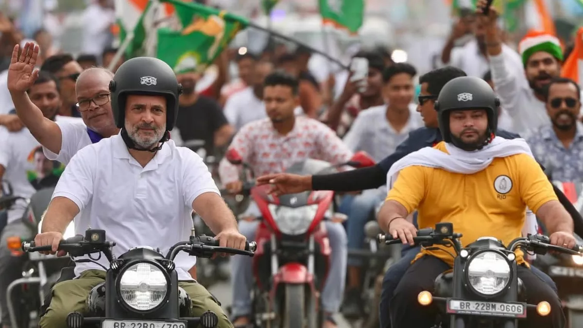 बिहार विधानसभा चुनाव: बुलेट की सवारी और ढाबे पर चाय-पानी से दिलों के तार जोड़ गए राहुल