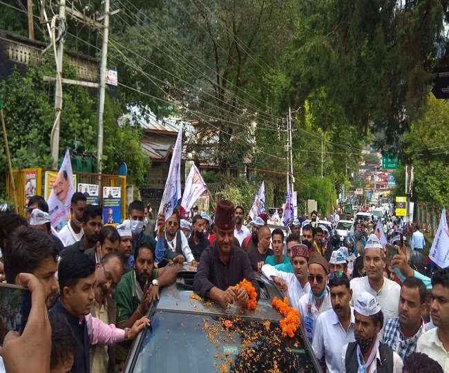 AAP CM candidate demonstrated strength in Nainital by taking out road shows  and rally