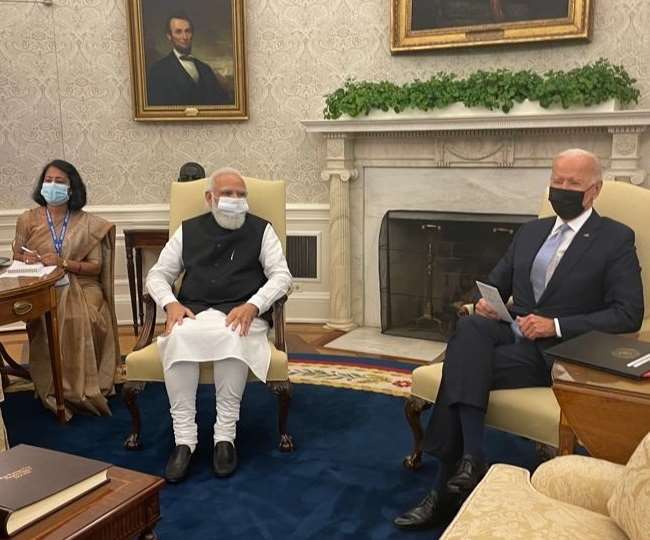 मोदी की वर्तमान यात्रा के दौरान भारत अमेरिका व्यापक वैश्विक सामरिक साङोदारी की समीक्षा करने की बात की गई है।
