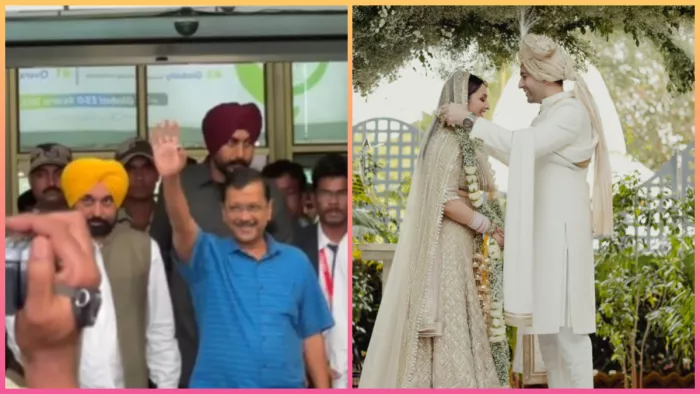 Cm Arvind Kejriwal Wishes Newlyweds Couple (Photo Credit: Instagram)