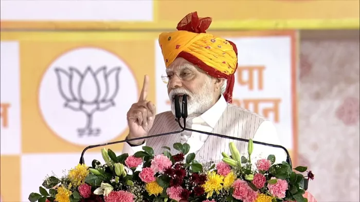 प्रधानमंत्री नरेन्द्र मोदी आज राजस्थान के दौरे पर हैं।