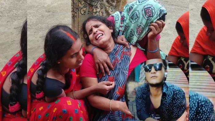 भूसा के ढेर से मिला शव। फोटो- जागरण