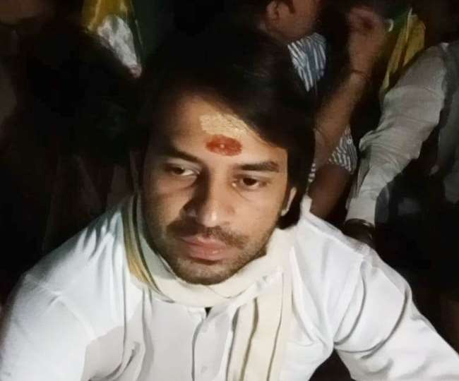 लालू प्रसाद यादव के बेटे तेज प्रताप यादव। तस्वीरे: जागरण।