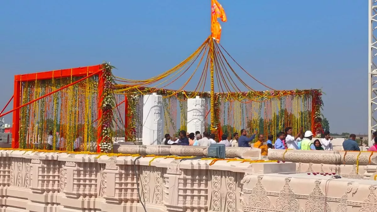 Ram Mandir Ayodhya: श्रीराम जन्मभूमि मंदिर के निर्माण कार्य ने गति पकड़ी,  दिसंबर 2023 तक द‍िखेगा भव्‍य स्‍वरूप - Ram Mandir Ayodhya Constrction Work  of Shri Ram Janmabhoomi Mandir ...
